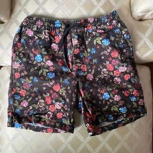 Urban Outfitters Brown Floral Cotton Shorts